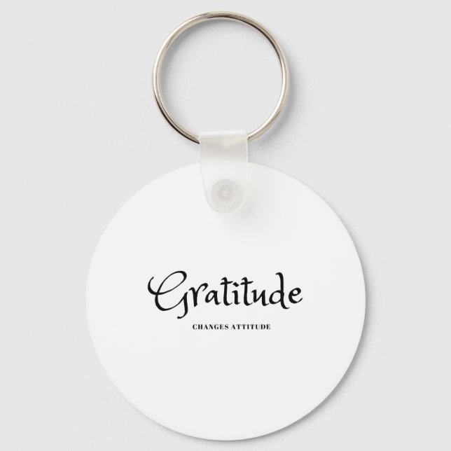 Porte-clés Gratitude Changements Attitude Thanksgiving Fall S (Recto)
