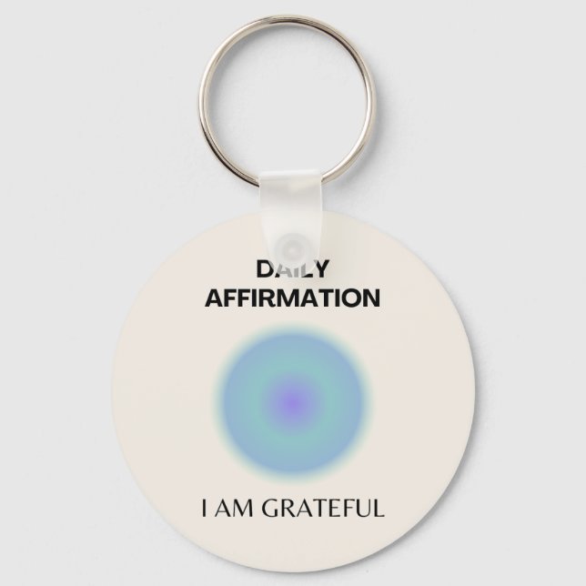 Porte-clés Gratuit Affirmation Quotidienne Positive Spirituel (Recto)