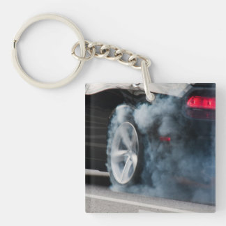 Porte-clés Gravure de voiture noire