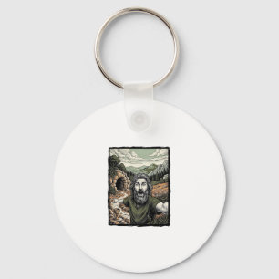 Porte-clés Gravure Vintage Surprise Portrait Barbu Conception