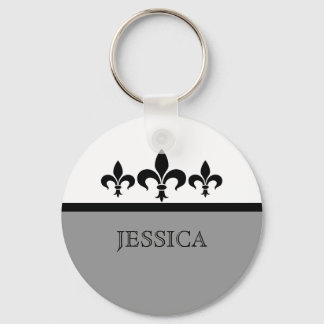Porte-clés Gray Swanky Fleur De Lis Keychain