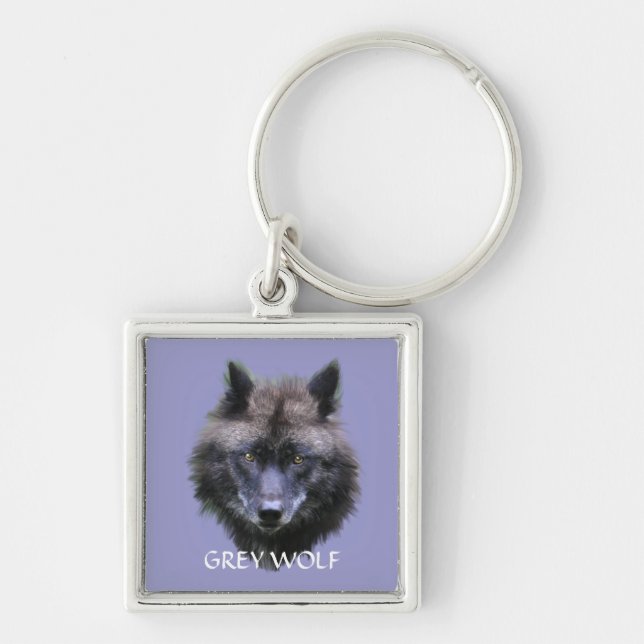 Porte-clés GRAY WOLF Design Faune Art Key-Ring (Devant)