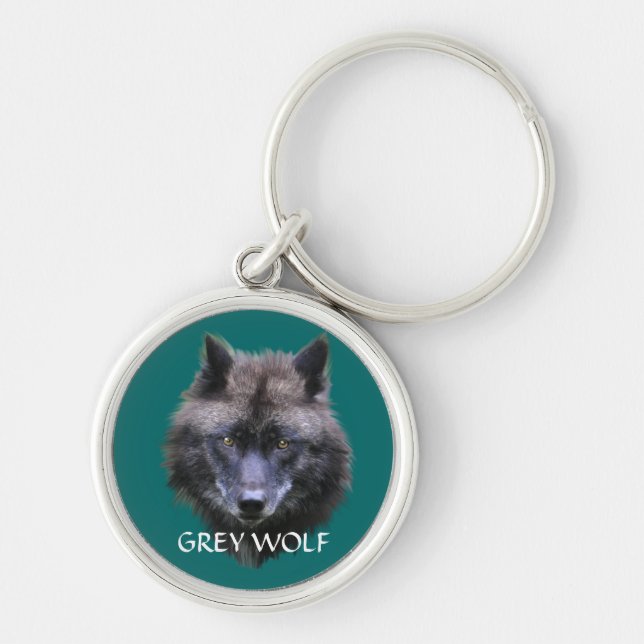 Porte-clés GRAY WOLF Design Faune Art Key-Ring (Devant)