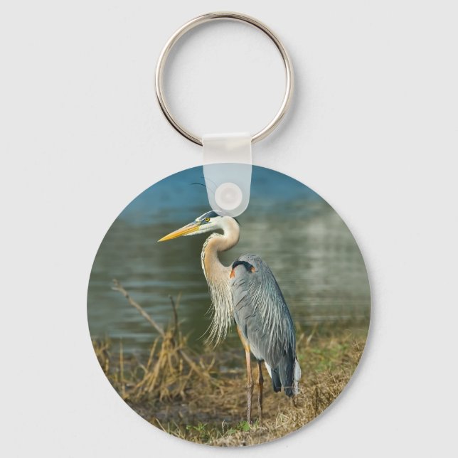 Porte-clés Great Blue Heron Bird Keychain (Recto)