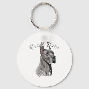 Porte-clés Great Dane (bleu) Papa 2
