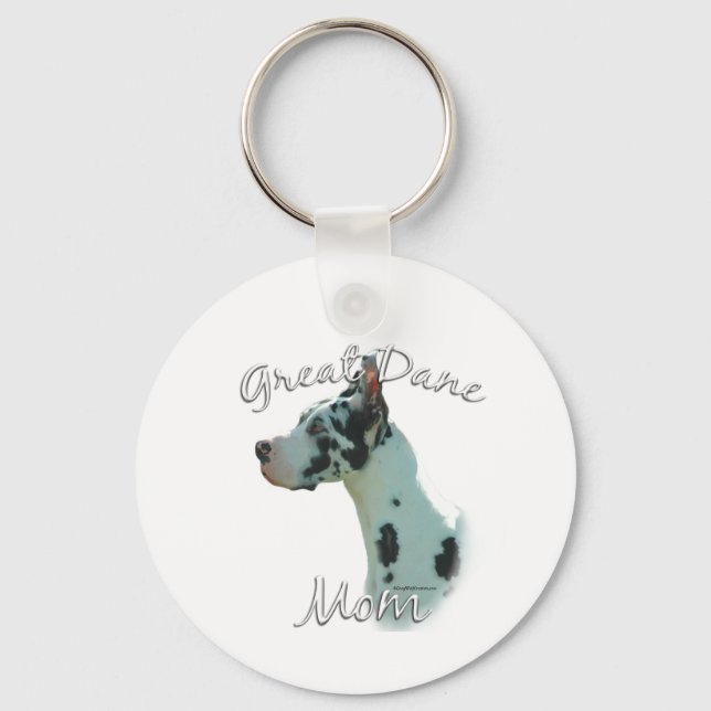 Porte-clés Great Dane (harlequin) Maman 2 (Recto)