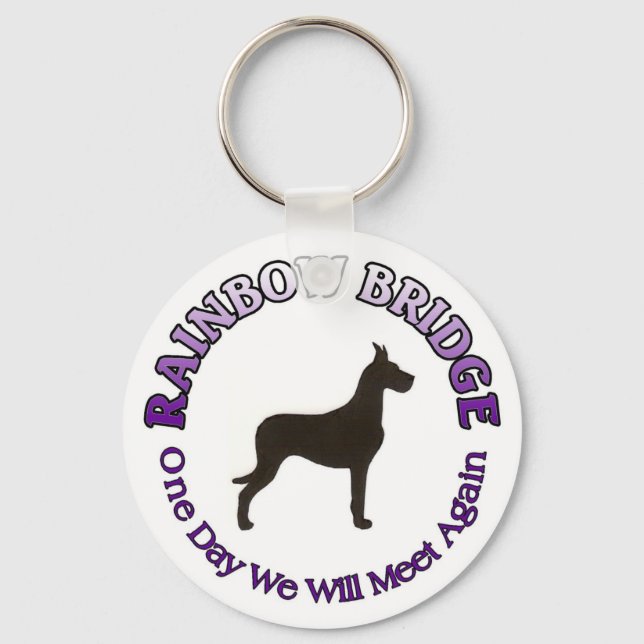 PORTE-CLÉS GREAT DANE RAINBOW BRIDGE KEYCHAIN (Recto)
