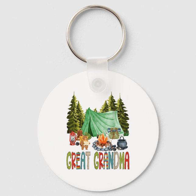 Porte-clés Great Grandma Of The Happy Camper 1st Birthday Bea (Recto)