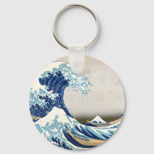 Porte-clés Great Wave Off Kanagawa Hokusai Japanese Fine Art