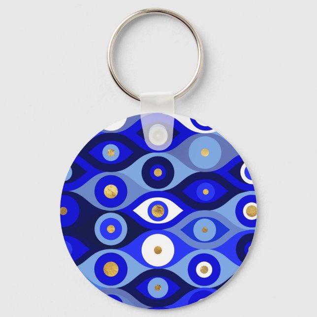 Porte-clés Grec Mati Mataki - Matiasma Evil Eye blues (Recto)