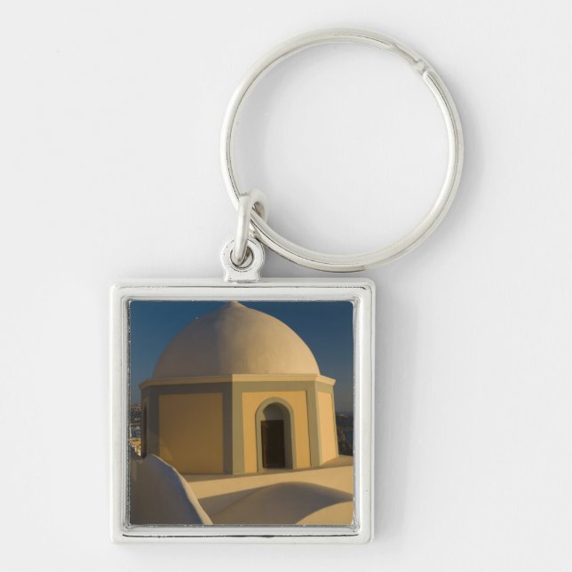 Porte-clés Grèce et île grecque de Santorin ville de 2 (Devant)