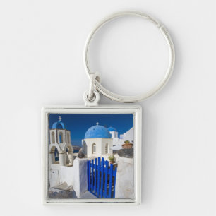 Porte-clés Grèce et île grecque de Santorin ville d'Oia 3