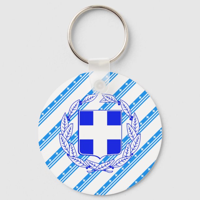 Porte-clés Greek stripes flag (Recto)