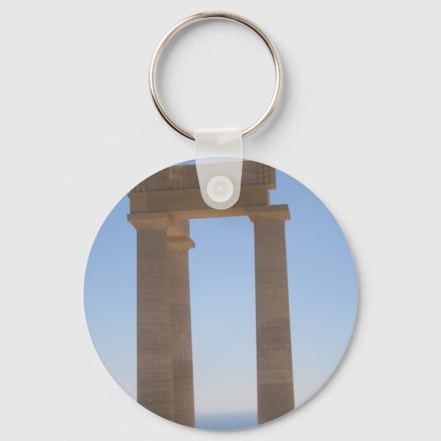 Porte-clés Greek Temple Button Key Ring (Recto)