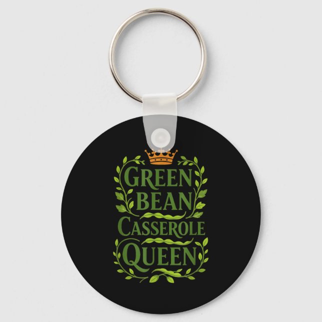 Porte-clés Green Bean Cerole Queen Funny Holiday Cooking Chri (Recto)