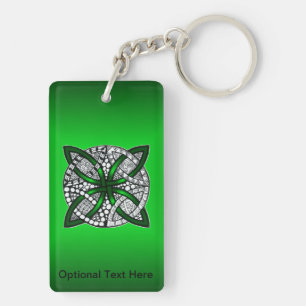 Porte-clés Green Celtic Knot Art original