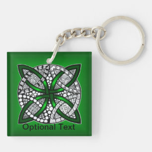 Porte-clés Green Celtic Knot Art original