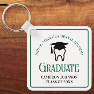 Porte-clés Green Dental School Custom Graduation Cadeau