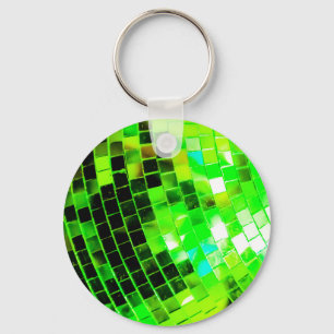 Porte-clés Green Funky Disco Ball