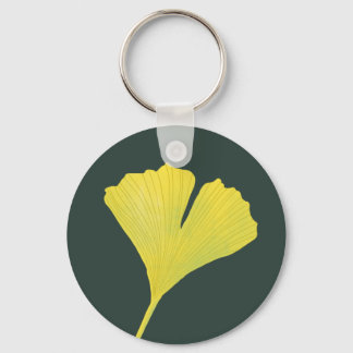 Porte-clés Green Gingko Leaf Nature Lover Motif botanique