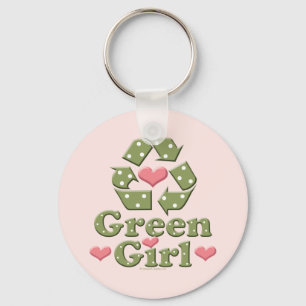 Porte-clés Green Girl Recycle Heart Porte - clé