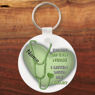 Porte-clés Green Heart ObGyn Nurse