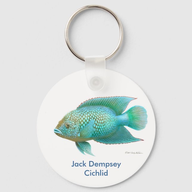 Porte-clés Green Jack Dempsey Cichlid (Recto)