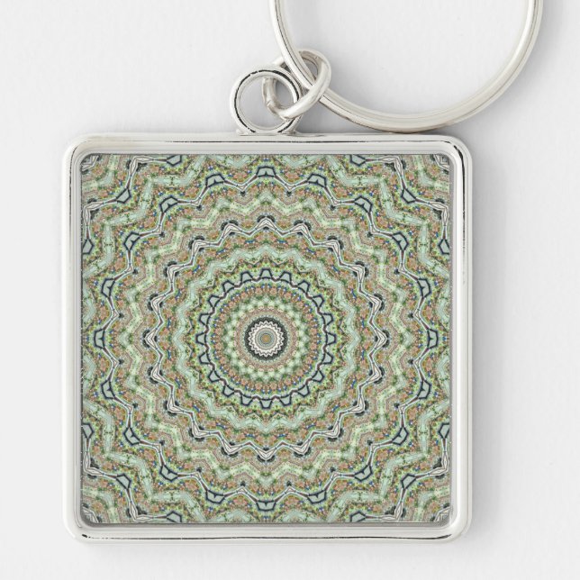 Porte-clés Green kaleidoscope (Devant)