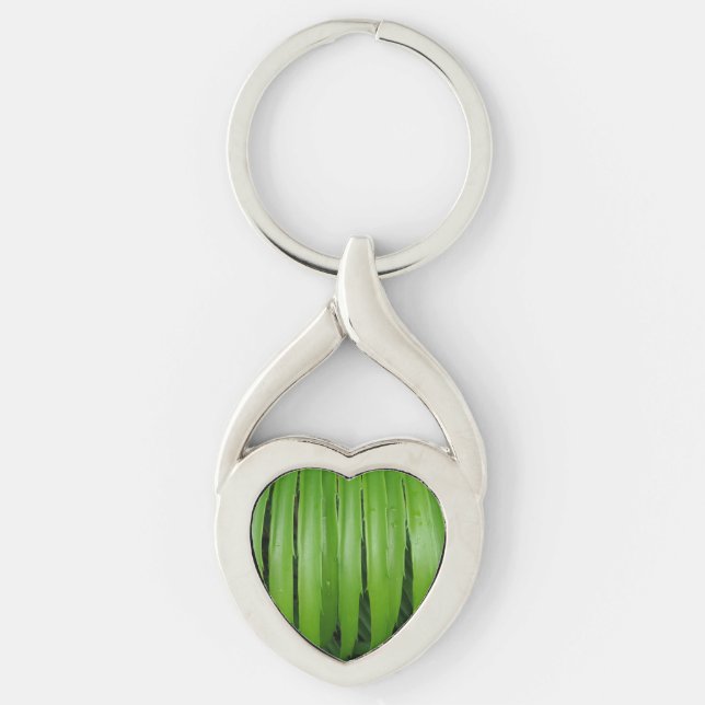 Porte-clés Green Leafs Heart Keychain (Devant)
