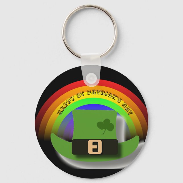 Porte-clés Green Leprechaun Casquette St Patrick’s Day (Recto)