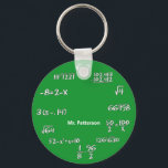 Porte-clés Green Math Equations Custom<br><div class="desc">Green Math Equations Custom keychain.</div>