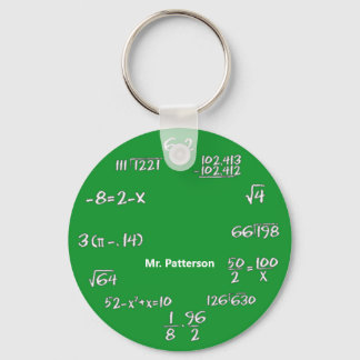 Porte-clés Green Math Equations Custom