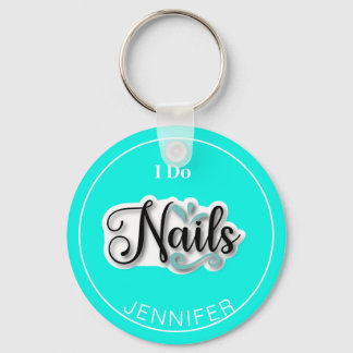 Porte-clés Green Modern I Do Nails Nail Technicien Porte - cl
