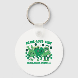 Porte-clés Green Ribbon Survivante Super en santé mentale