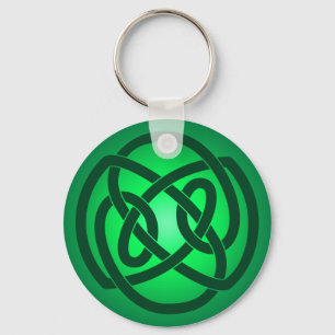 Porte-clés Green Single Loop Knot Keychain