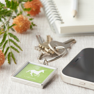 Porte-clés Green Unicorn Personalized Keychain