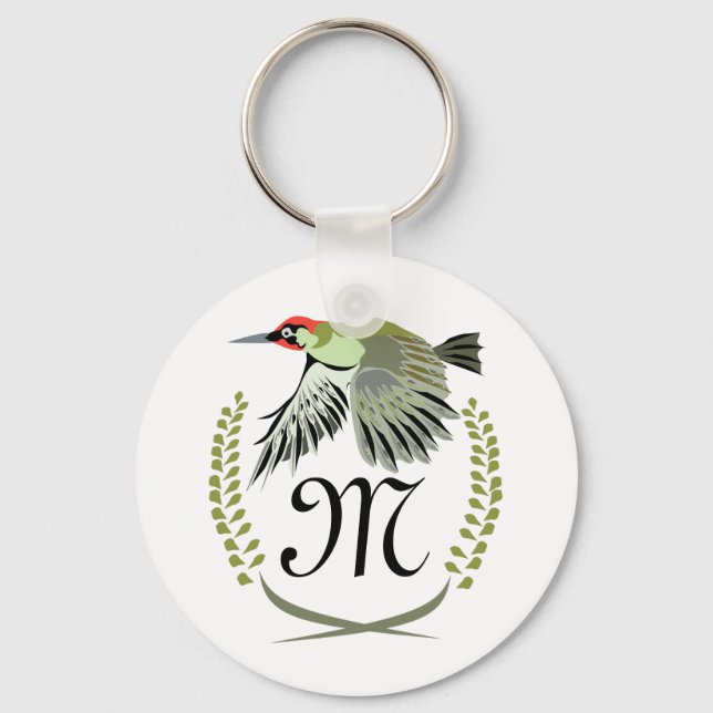 Porte-clés Green woodpecker à Flight monogram (Recto)