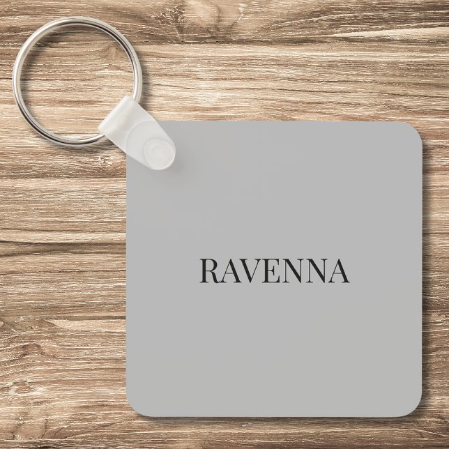 Porte-clés Greige Luxury Personalized Serif Name Gift For Her (Créateur téléchargé)