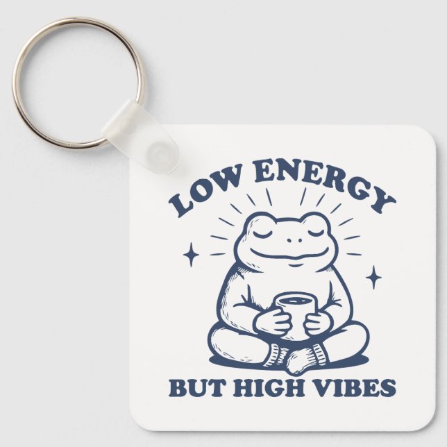 Porte-clés Grenouille à basse énergie mais à hautes vibration (Recto)