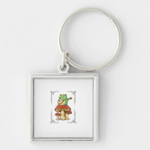 Porte-clés Grenouille Champignon Goblincore Conception Artist