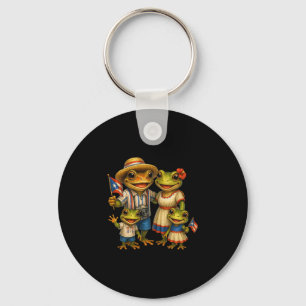 Porte-clés Grenouille Coqui Porto Rico Boricua Famille Tenue