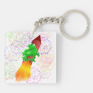 Porte-clés grenouille de fusée