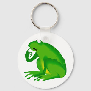 Porte-clés grenouille de interrogation
