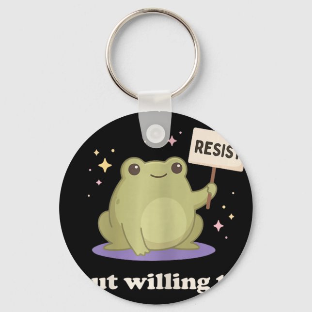 Porte-clés Grenouille de résistance introvertie Pas de rois e (Recto)