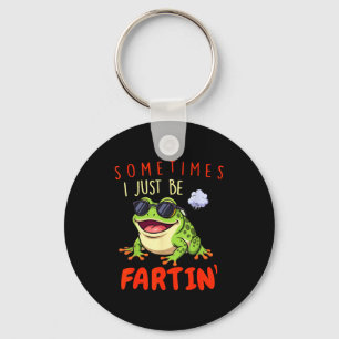 Porte-clés Grenouille drôle parfois je fais juste des pets