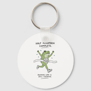 Porte-clés Grenouille épuisée, finisseur de semi-marathon, hu