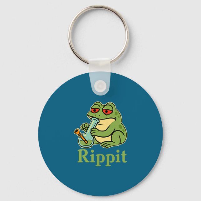 Porte-clés Grenouille fumeur Rippit Stoner (Recto)
