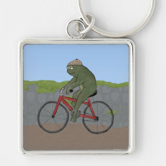 Porte-clés Grenouille gentille sur un Porte - clé de vélo