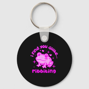 Porte-clés Grenouille mignonne citation de pun ribbitant conc