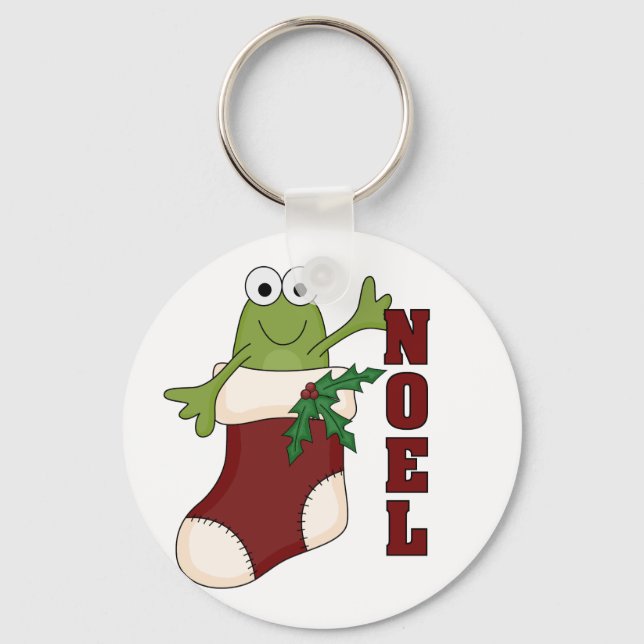 Porte-clés Grenouille Noel Tshirts et cadeaux de vacances (Recto)